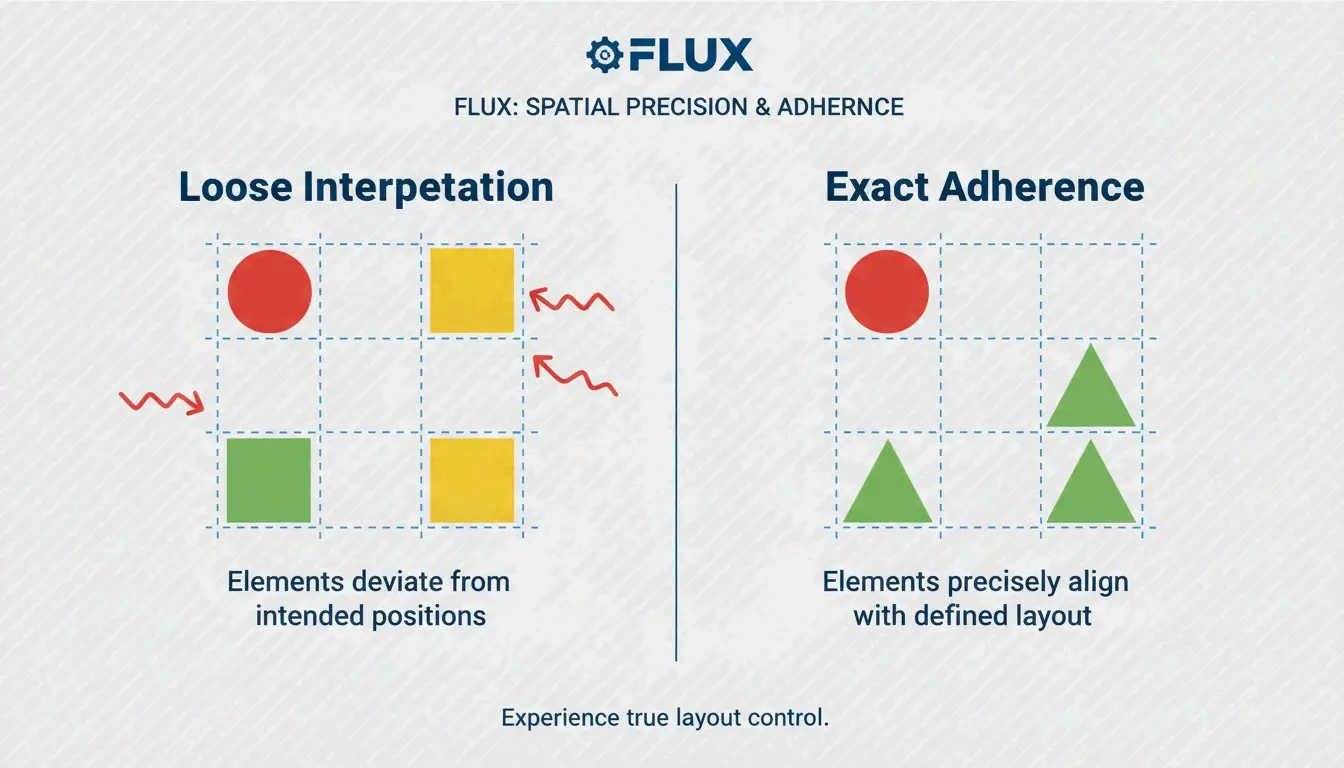 Flux의 뛰어난 프롬프트 준수도와 제어력을 보여주는 비교
