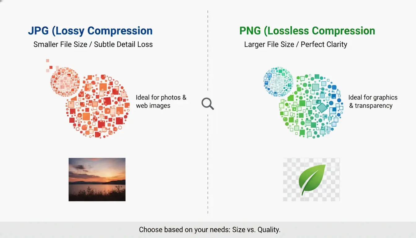JPG와 PNG 파일 크기 및 선명도의 간단한 비교